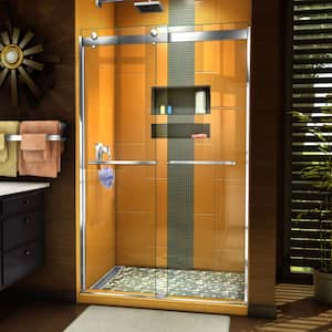 Sapphire 44 in. to 48 in. W x 76 in. H Semi-Frameless Bypass Shower Door in Chrome