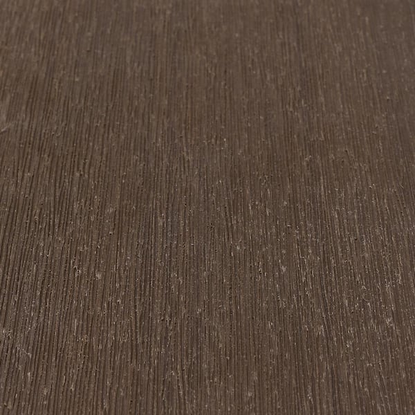 CREATIVE SURFACES Composite Fence Series 0.5 ft. x 0.5 ft. Mocha and Saddle Brown WPC Brushed Fence Panel Samples 0.79 in. Thick