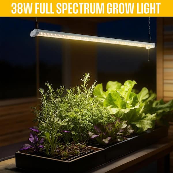 48 in. 42-Watt Indoor LED Grow Light Cool White full spectrum plant light