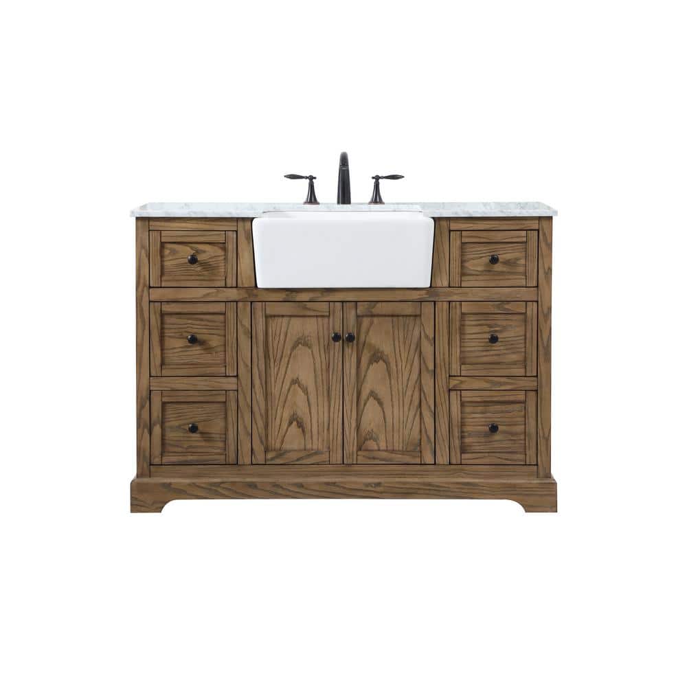 Simply Living 48 in. W x 22 in. D x 34.75 in. H Bath Vanity in Driftwood wi