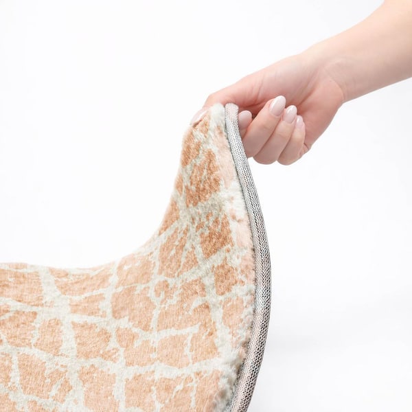 Dream Shag Premium Machine Washable Abstract ADS501 Peach 8 ft. x 10 ft. Area Rug