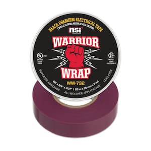 WarriorWrap Premium 3/4 in. x 66 ft. 7 mil Vinyl Electrical Tape, Violet