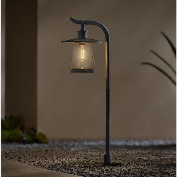 Gavinton Low Voltage Pewter Hardwired Weather Resistant Path Light with Integrated LED (1-Pack)