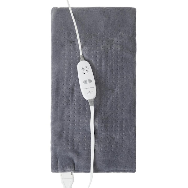 CALMING HEAT 13.78 in. W x 25.59 in. D Weighted Massaging Heating Pad Ultra  DLX Gray CWT03106 - The Home Depot