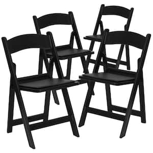 Black Resin Folding Chair (Set of 4)