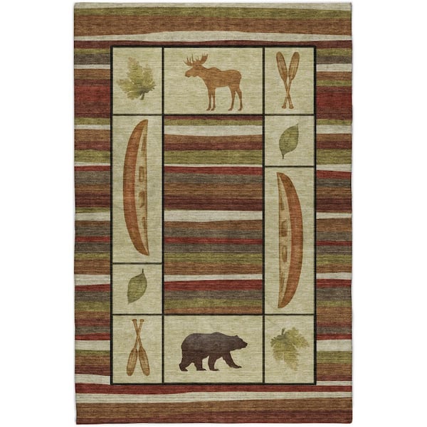 Dream Shag Premium Machine Washable Abstract ADS143 Multi 10 ft. x 14 ft. Area Rug