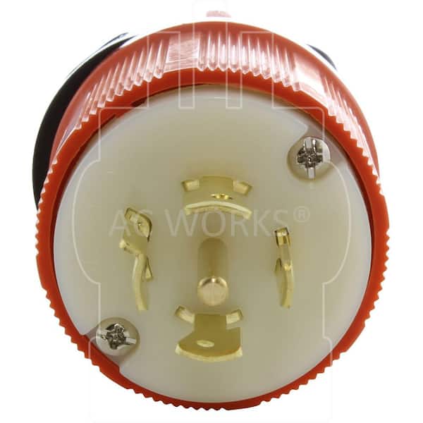 AC WORKS NEMA L21-20P 20A 3-Phase 120/208V 3PY, 5-Wire Locking