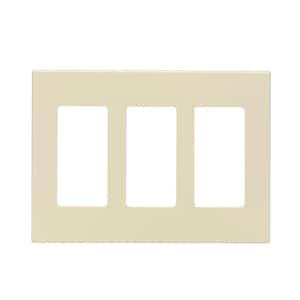 Almond 3-Gang Duplex Outlet Wall Plate (1-Pack)
