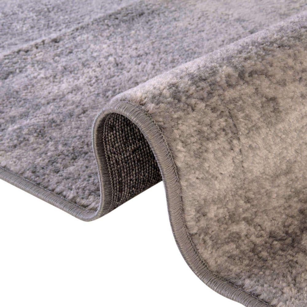 Portland Collection Geometric Light Gray Area Rug 8' x 11'