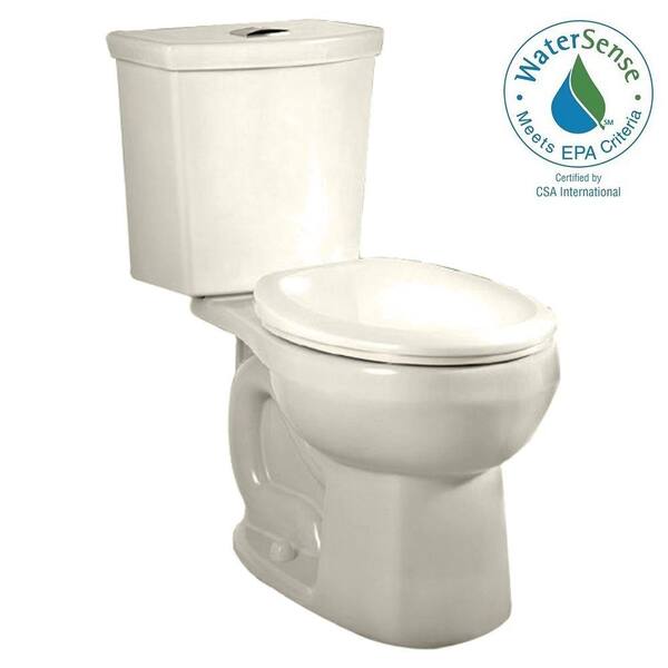 American Standard H2Option 2-piece Dual Flush Right-Height Round Front Toilet in Linen
