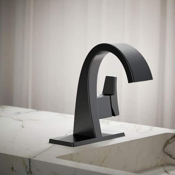KOHLER Honsesty Single Handle Single Hole Bathroom Faucet in Matte Black