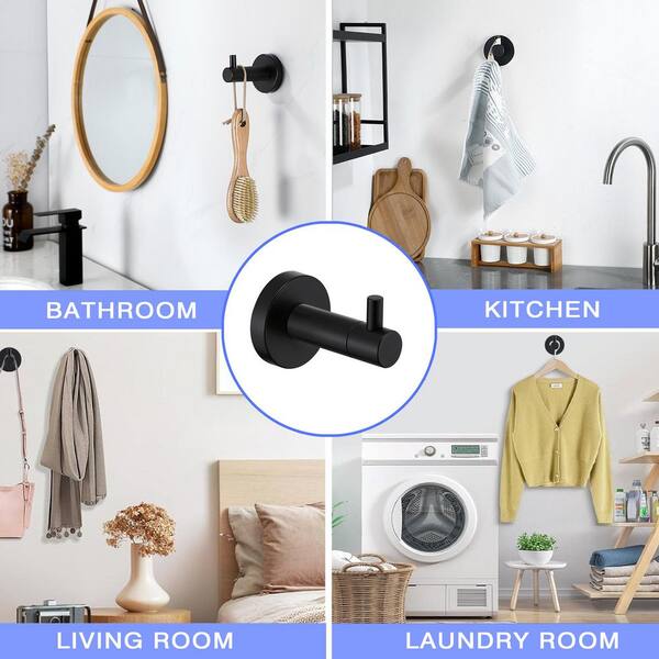 ATKING Bath 2-Pack Knob-Hook Robe/Towel Hook Wall Mounted Clothes