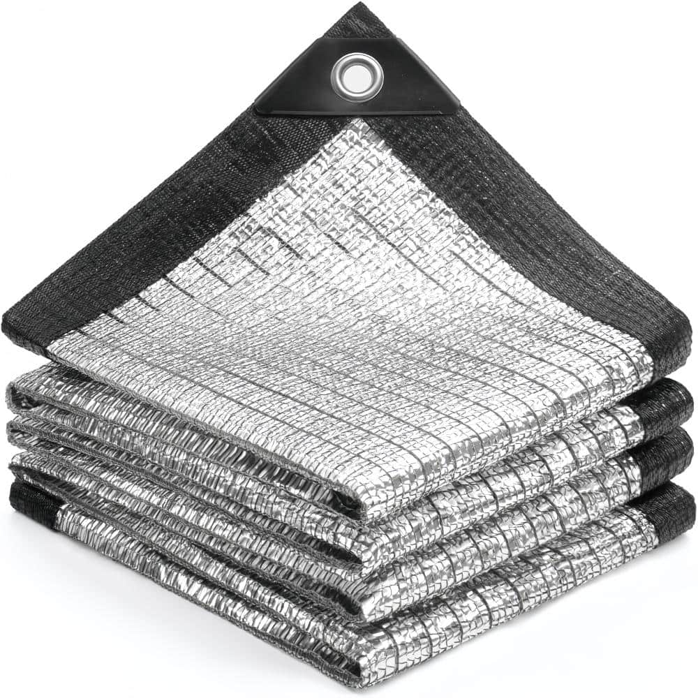 99% Reflective Aluminet Sun Shade Tarp with Grommets, 10' x 20' Silver Aluminum Shade Cloth for Car Patio Garden Camping price history on PriceWatchPro