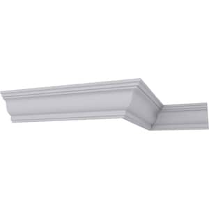 SAMPLE - 5 in. x 12 in. x 4 in. Polyurethane Edwards Smooth Crown Moulding