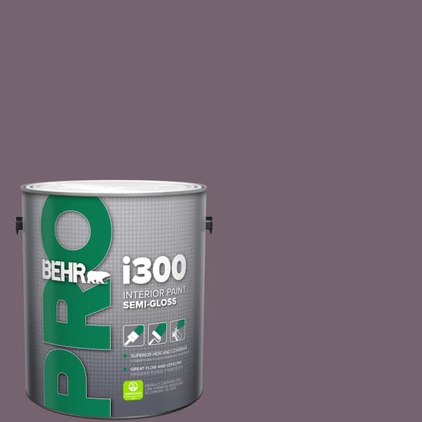BEHR PRO 1 gal. #680F-6 Shy Violet Semi-Gloss Interior Paint