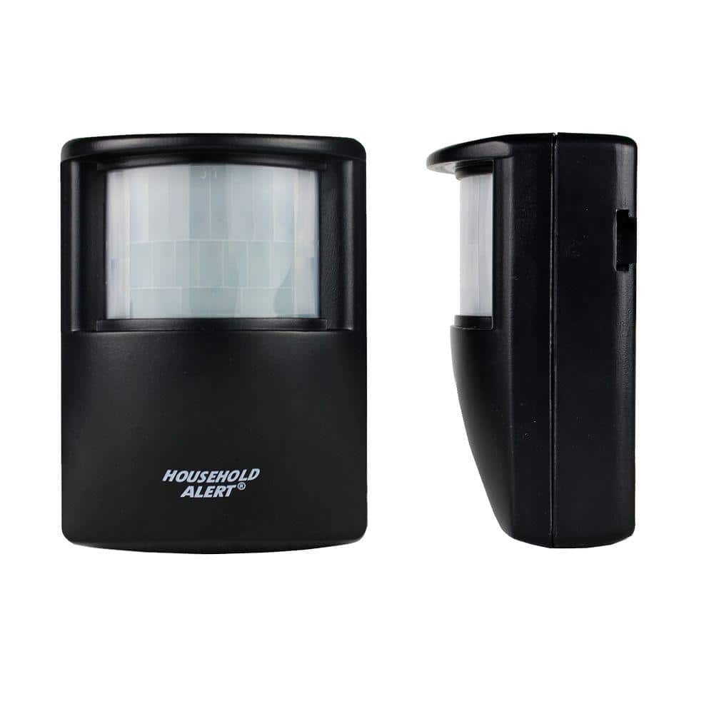 Black Battery Powered Motion Sensor with Wall Mount