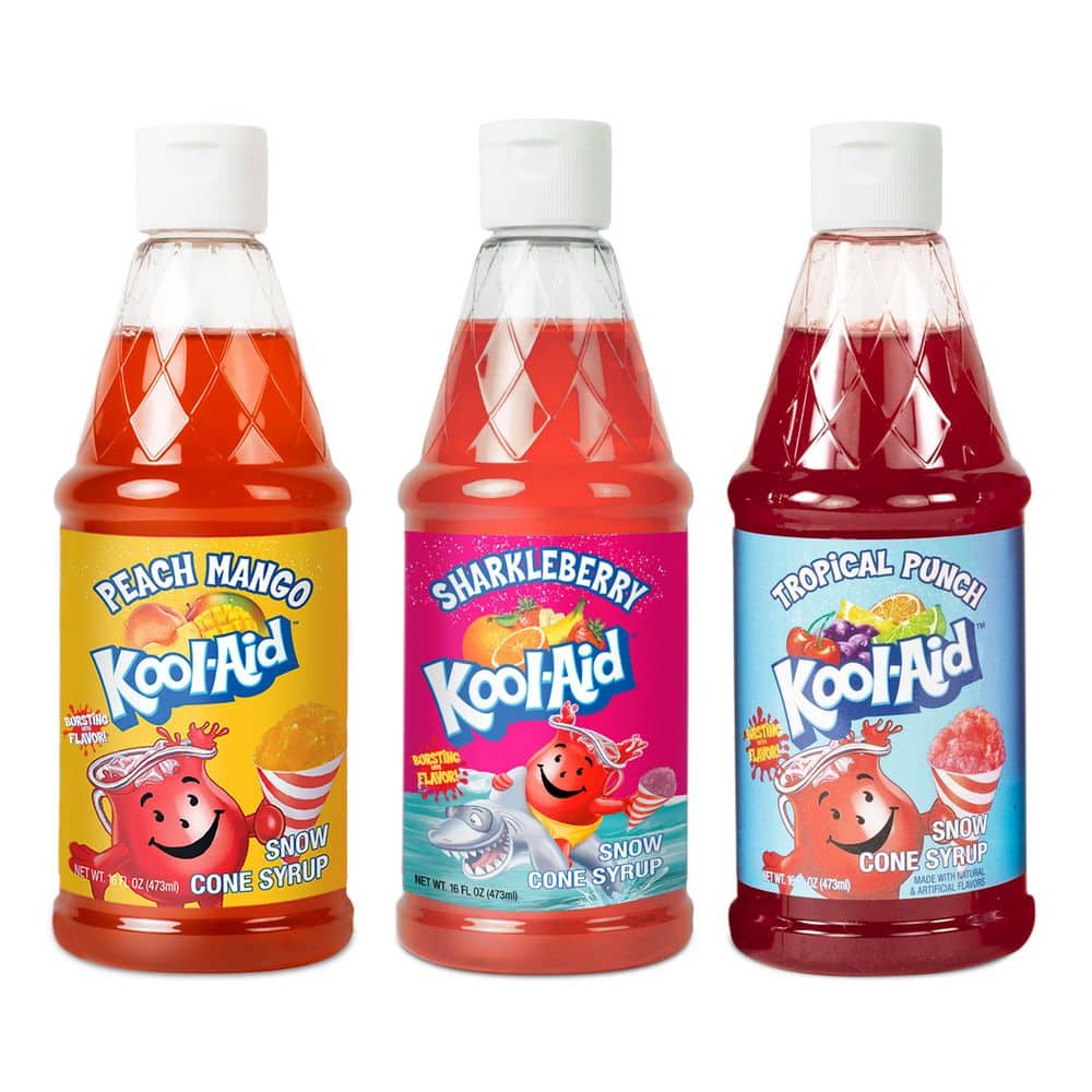 Kool-Aid Snow Cone Syrup - Peach Mango, Sharkleberry, and Tropical Punch, 3-Pack price history on PriceWatchPro