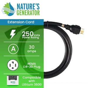 10 ft. 30 Amps / 250-Volts NEMA 14-30 Generator Extension Cord