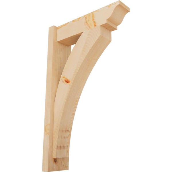 Ekena Millwork 6 in. x 30 in. x 18 in. Douglas Fir Thorton Traditional Smooth Outlooker