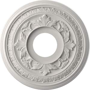 13 in. O.D. x 3-1/2 in. I.D. x 3/4 in. P Baltimore Thermoformed PVC Ceiling Medallion in UltraCover Satin Blossom White