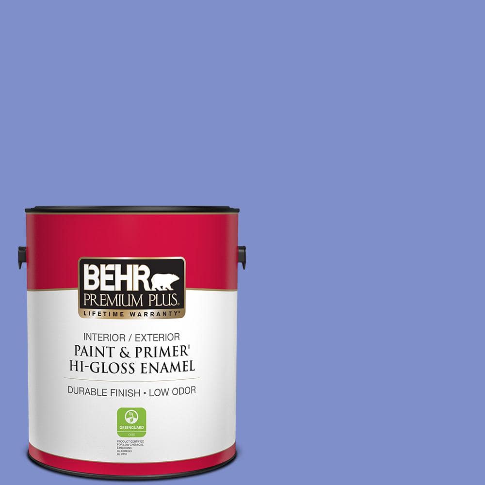 1 gal. #P540-5 Pansy Garden Hi-Gloss Enamel Interior/Exterior Paint & Primer -  BEHR PREMIUM PLUS, ZZ301749