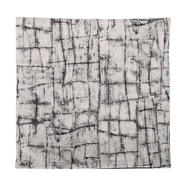 Noble House Fluhr Charcoal 18 in. x 18 in. Pillow Cover