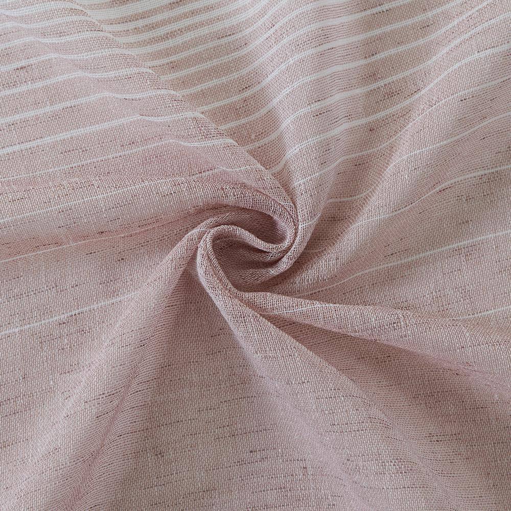 Mauve Linen Look Ombre Striped Shower Curtain, One Size
