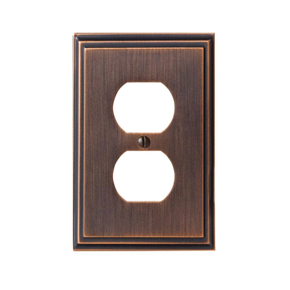 Bronze 1-Gang Duplex Outlet Wall Plate (1-Pack)