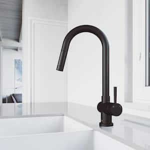 Gramercy Single Handle Pull-Down Spout Kitchen Faucet in Matte Black