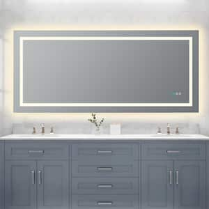 waterpar Super Bright 40 in. W x 32 in. H Rectangular Frameless Anti ...