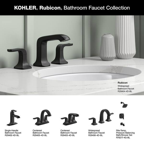 KOHLER Rubicon 8 in. Widespread Double Handle Bathroom Faucet in