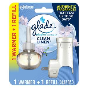 0.67 fl. oz. Clean Linen Scented Oil Plug In Air Freshener Starter Kit