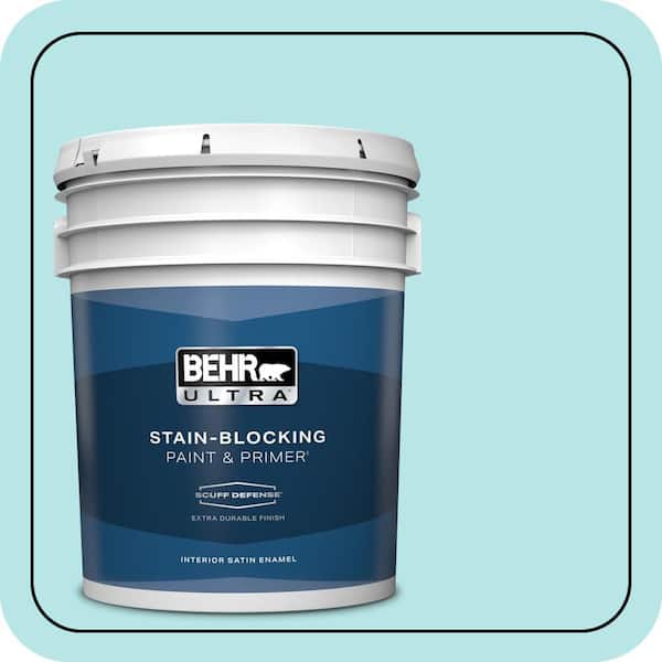 BEHR ULTRA 5 gal. #500A-2 Refreshing Pool Extra Durable Satin Enamel Interior Paint & Primer