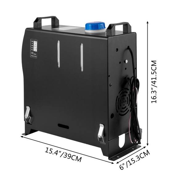 VEVOR 17000 BTU Diesel Air Heater 5000-Watt 12-Volt Diesel Heater 2.6 Gal.  Tank Air Heater with LCD Monitor and Muffler ZCJRQ12V5KW51JT01V0 - The Home  Depot