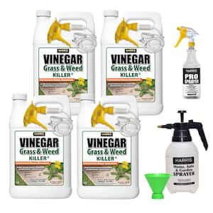 512 oz. 20% Vinegar Weed Killer and One 32 oz. and One 55 oz. Spray Bottle (4-Pack)