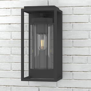 Montpelier 12.3 in. H Sand Black Dusk to Dawn Outdoor Hardwired wall Rectangular Scone with No Bulb Included (4-Pack)