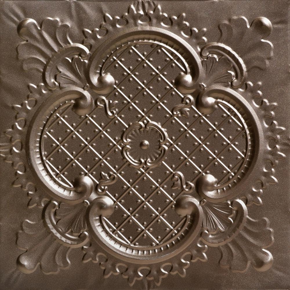 Majestic Bronze 2 ft. x 2 ft. Decorative Tin Ceiling Tile Set