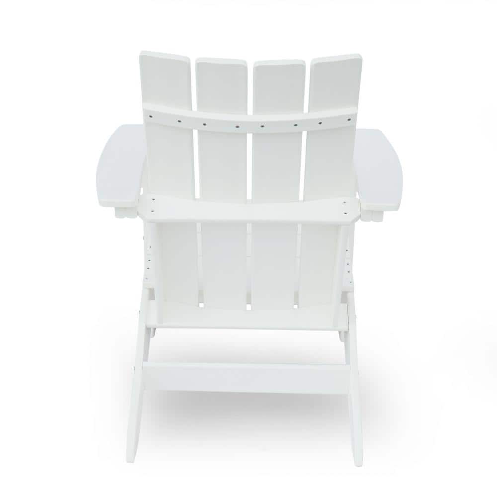 Robbyn Modern White Resin Adirondack Outdoor Chair