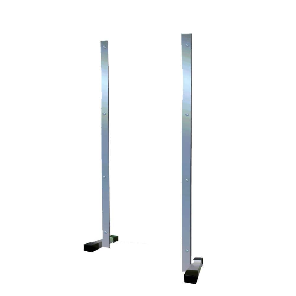 16 in. x 48 in. x 2 in. Aluminum Protection Barrier Frame Set with Casters