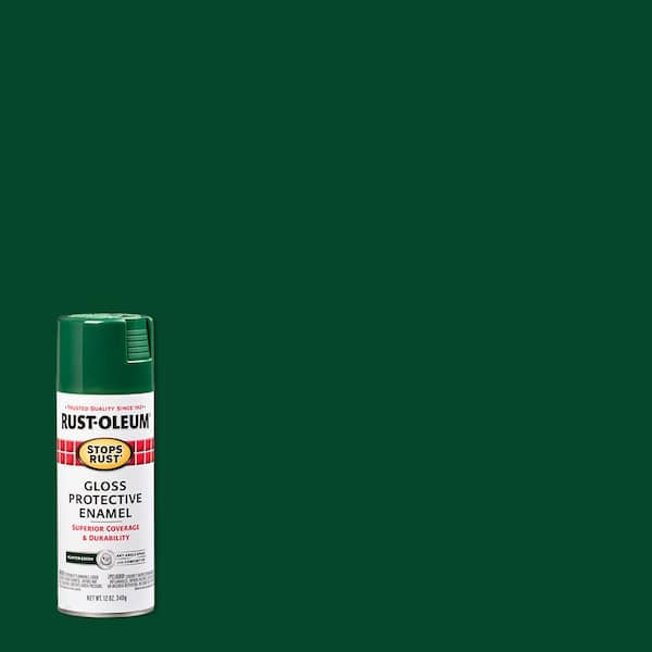 Rust-Oleum Stops Rust 12 oz. Protective Enamel Gloss Hunter Green Spray Paint