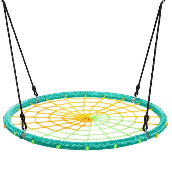 Costway Spider Web Green Tree Swing with Chain