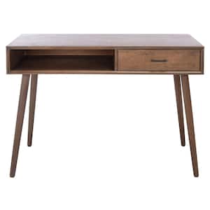 Remy 42 in. Brown 1-Drawer Wood Writing Desk