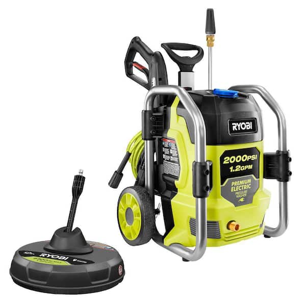 RYOBI 2,000 PSI 1.2 GPM Cold Water Electric Pressure Washer with 12 in. Surface Cleaner