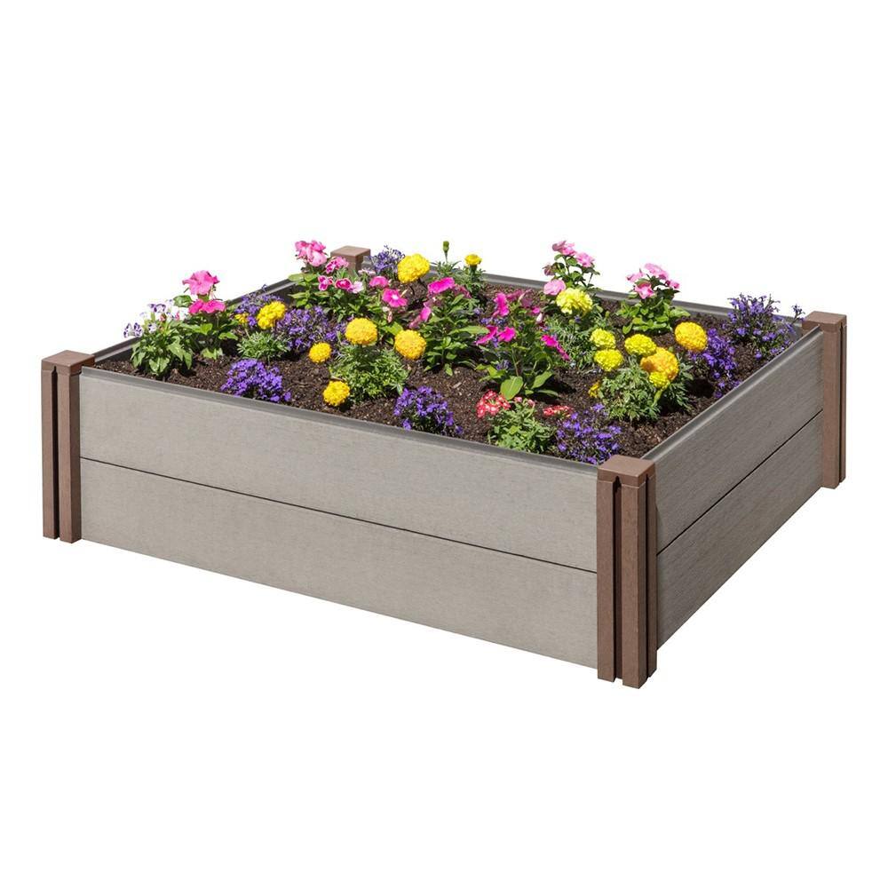 Stratco Composite Modular Wood Plastic Raised Garden BedLG 34499 The