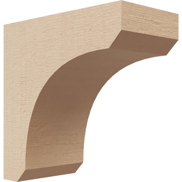 Ekena Millwork 2 in. x 4 in. x 4 in. Series 1 Classic Legacy Rough Cedar Woodgrain Timberthane Polyurethane Corbel, Primed Tan