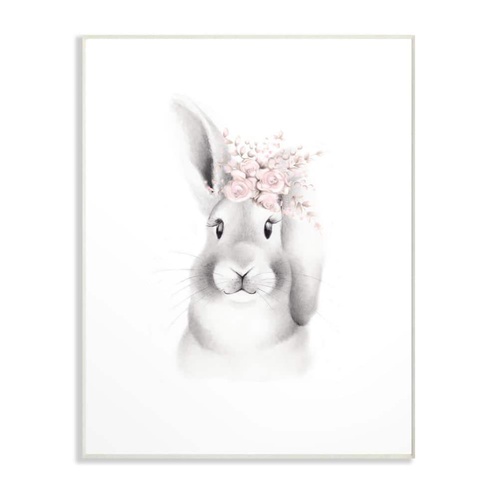 Bunny nursery wall art, pink grey nursery decor, bunny print nursery girl,  rabbit nursery print, bunny prints, girl nursery wall decor - 341