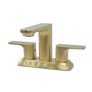 Corsica Collection. Centerset bathroom faucet. in Champagne Gold finish.