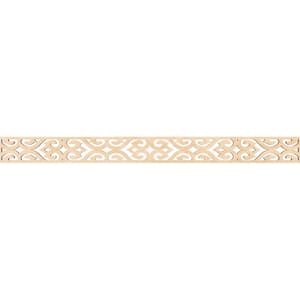 Keene Fretwork 0.375 in. D x 46.375 in. W x 4 in. L Birch Wood Panel Moulding