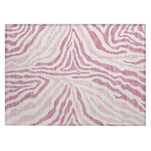 Chantille Machine Washable Indoor/Outdoor Abstract ACN2523 Pink 2 ft. x 3 ft. Accent Rug