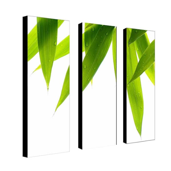 8 in. x 24 in. Life is Green 3-Piece Canvas Art Set